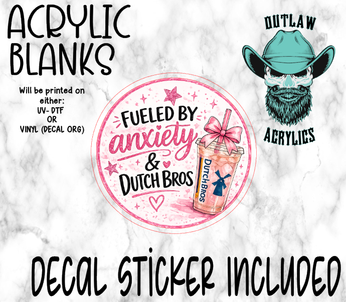 Dutch Anxiety Coffee Acrylic & Decal Set