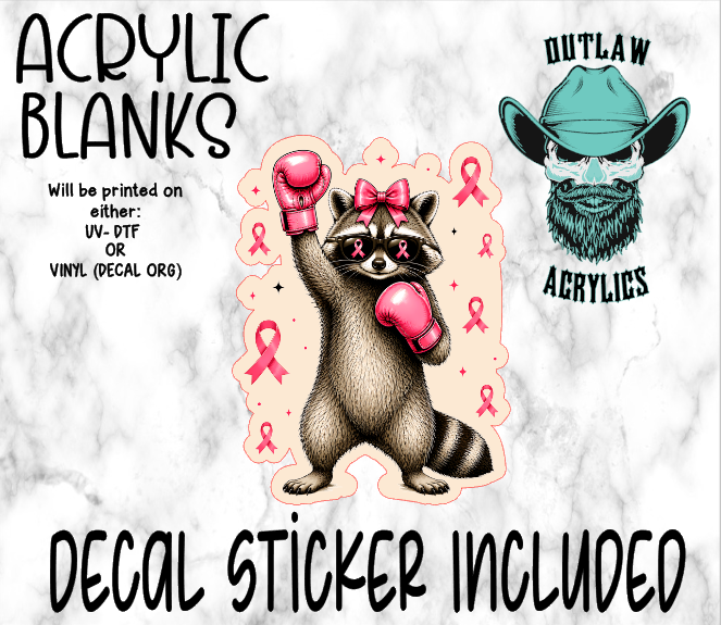 Fight Racoon Acrylic & Decal Set