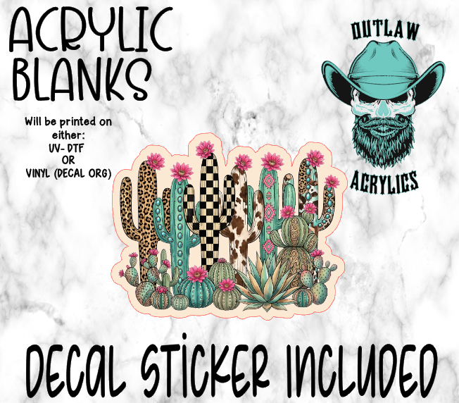 Cactus Western Group Acrylic & Decal Set