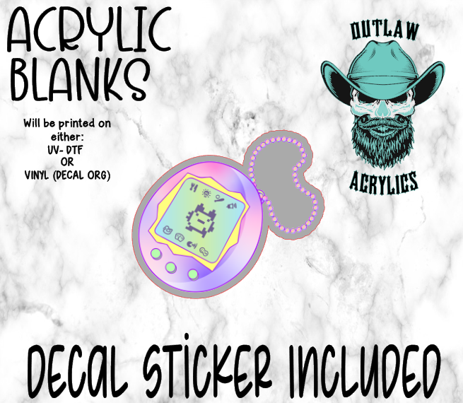 90s Digital Pet Acrylic & Decal Set