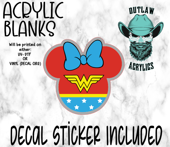 Triple Circle Wonder Lady Acrylic & Decal Set
