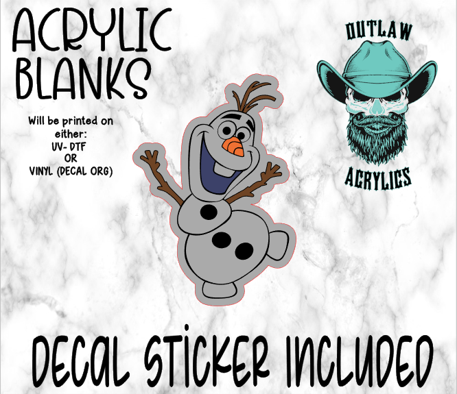 Do You Want To Build A Snowman? Acrylic & Decal Set