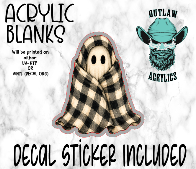 Couch Blanket Ghost Acrylic & Decal Set