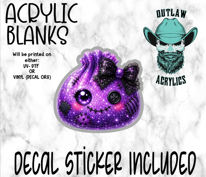 Purple Patch Glitter Dump Acrylic & Decal Set