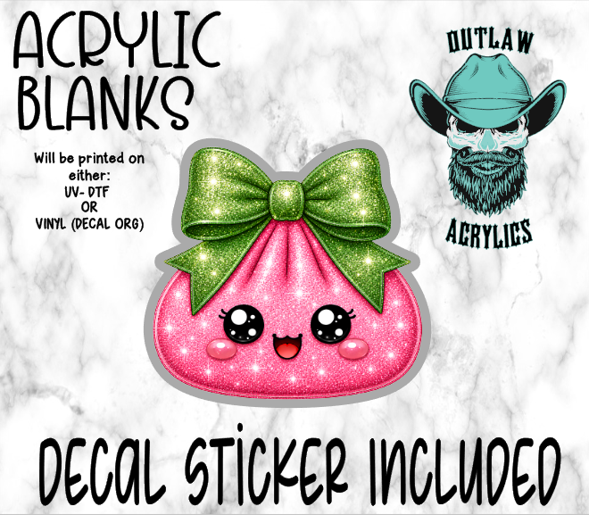 Pink Glitter Dump Acrylic & Decal Set