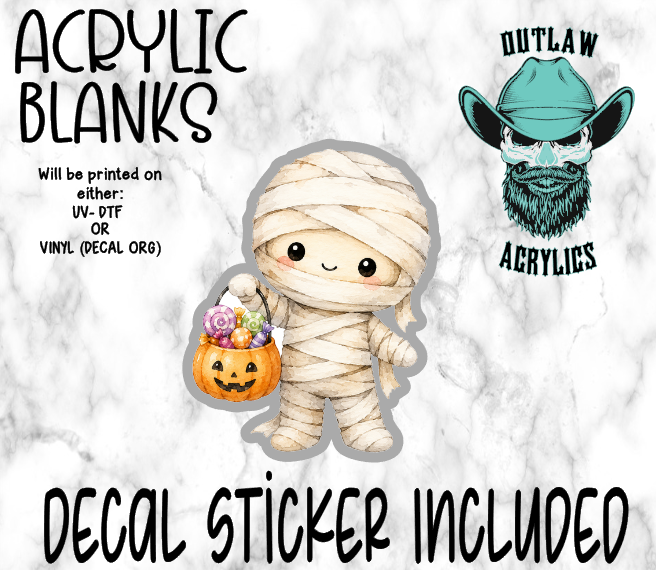 Kid Mummy Costume Acrylic & Decal Set