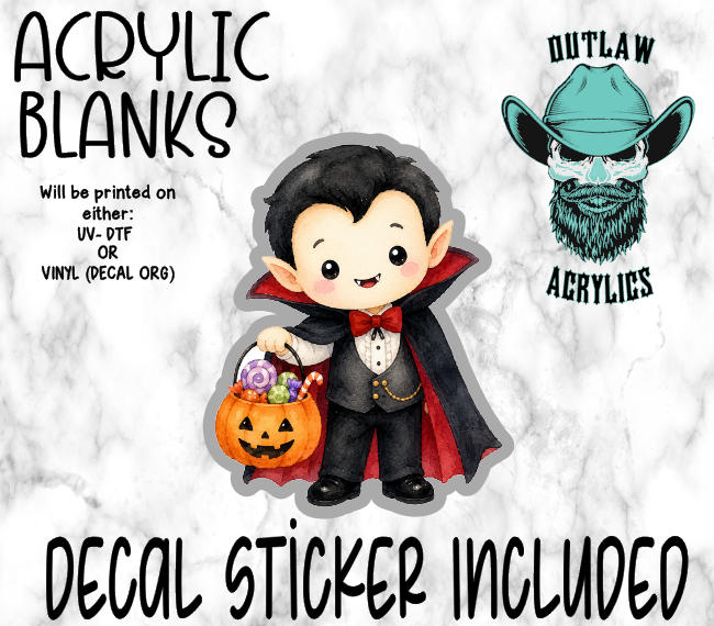 Kid Dracula Costume Acrylic & Decal Set