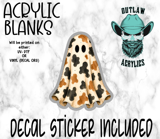 Cowprint Ghost Acrylic & Decal Set