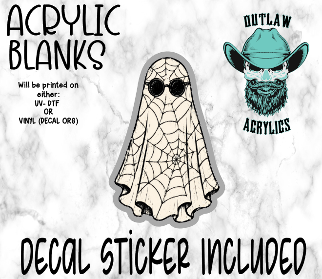 Spider Web Ghost Acrylic & Decal Set