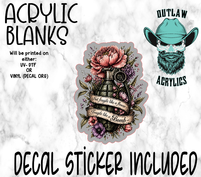 Flower Bomb Acrylic & Decal Set