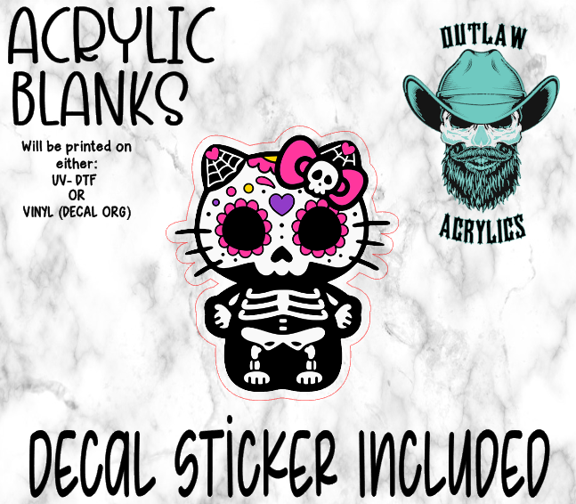 HK Halloween Skele Acrylic & Decal Set