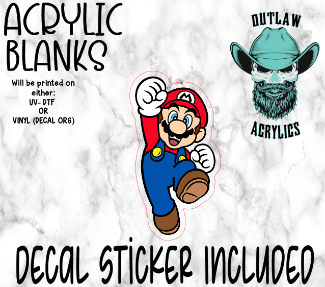 M Man Acrylic & Decal Set