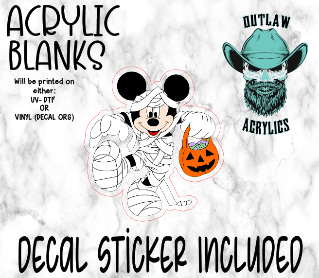 Mummy Mouse Acrylic & Decal Set
