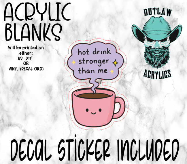 Hot Drink Acrylic & Decal Set
