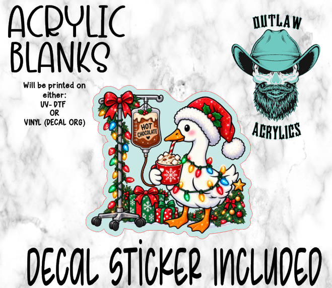 Hot Chocolate Iv Duck Acrylic & Decal Set