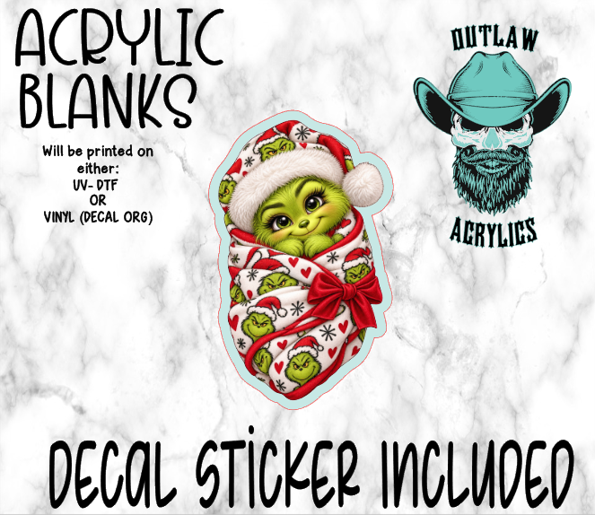 Baby Grin Swaddle Acrylic & Decal Set