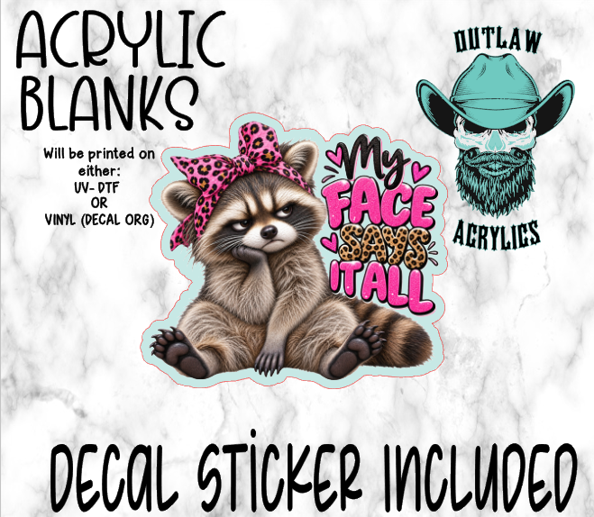 Face Says All Acrylic & Decal Set