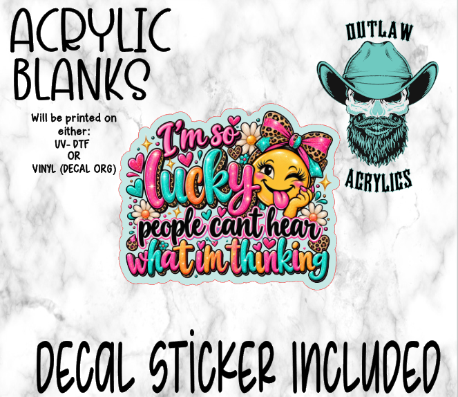 Cant Hear Me Think Acrylic & Decal Set
