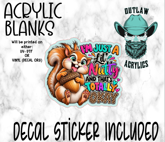 Little Nutty Acrylic & Decal Set
