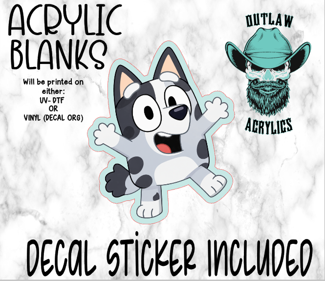 Grey Dog Acrylic & Decal Set