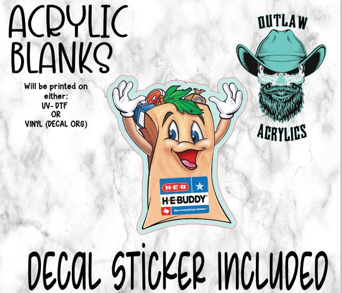 HE Grocery Bag Acrylic & Decal Set