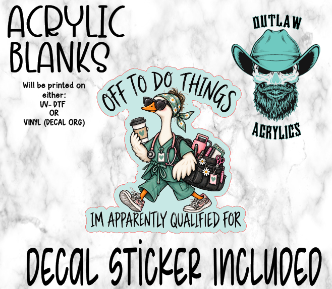 Apparently Qualified For Acrylic & Decal Set