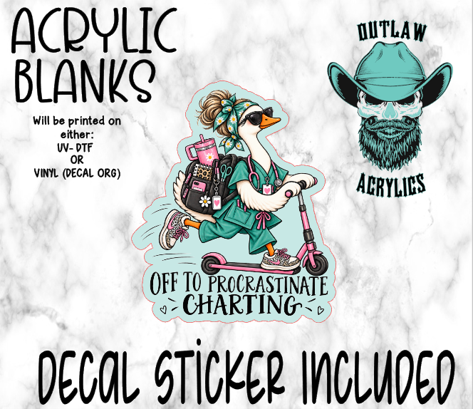 Silly Goose Charting Acrylic & Decal Set