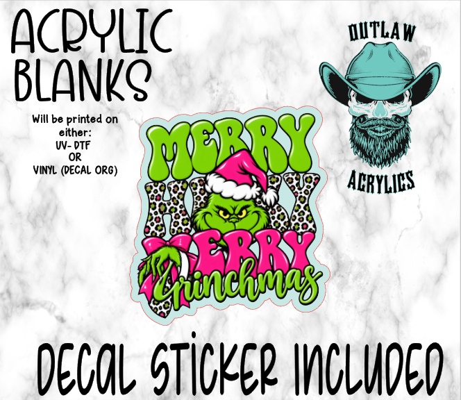 Triple Merry Grin Masses Acrylic & Decal Set