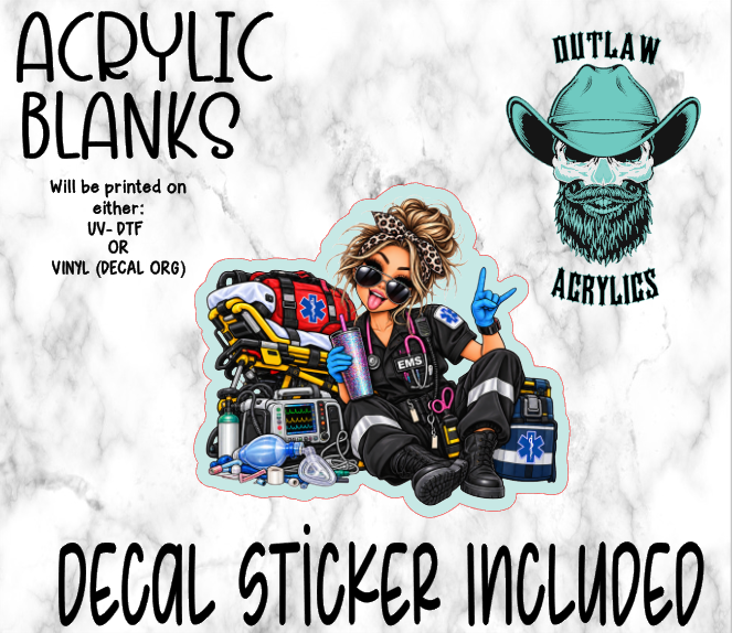 Rock On EMS Acrylic & Decal Set