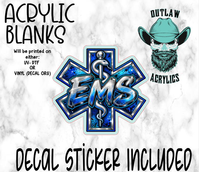 Blue EMS Acrylic & Decal Set