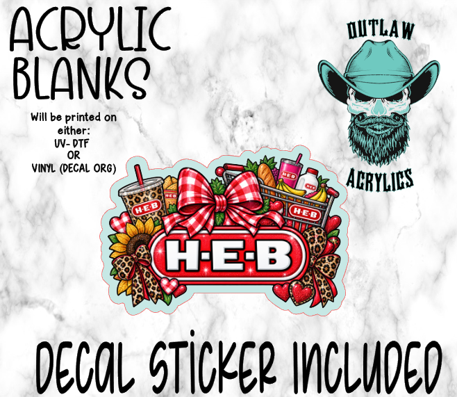Grocery A Acrylic & Decal Set
