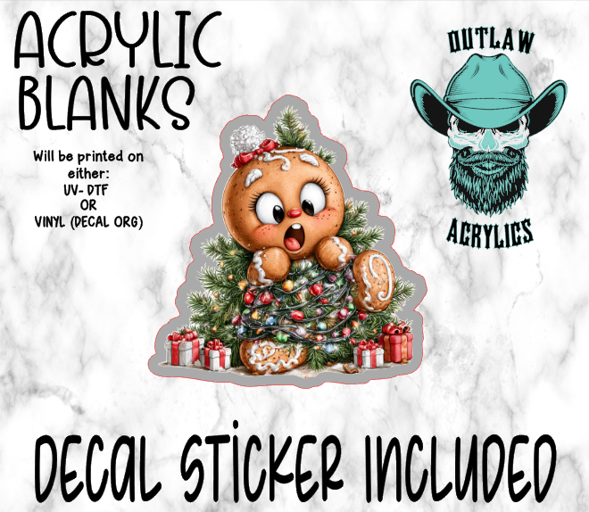 Tangled Gingerbread Tree Lights Acrylic & Decal Set