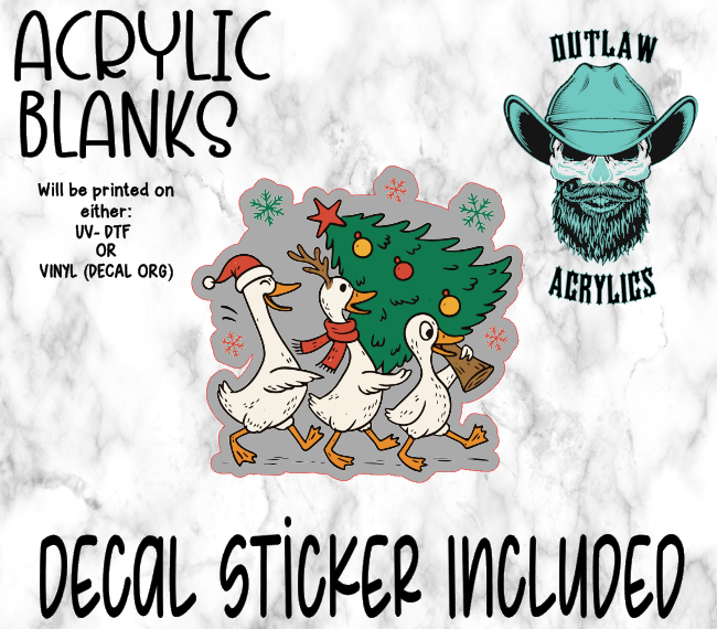 Goose Tree Walk Acrylic & Decal Set