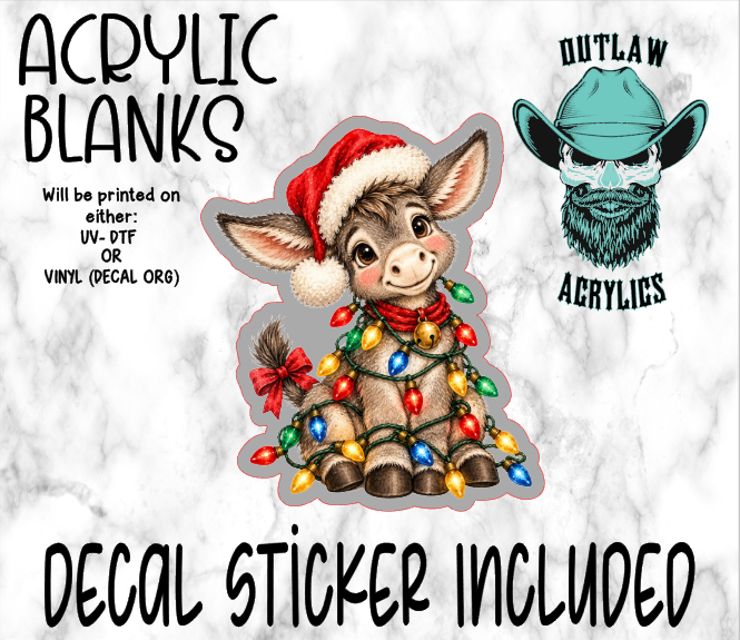 Happy Donkey Lights Acrylic & Decal Set