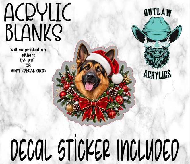 German Wreath Acrylic & Decal Set