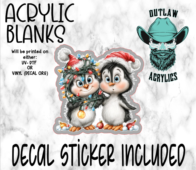 Tangled Lights Penguin Buddies Acrylic & Decal Set