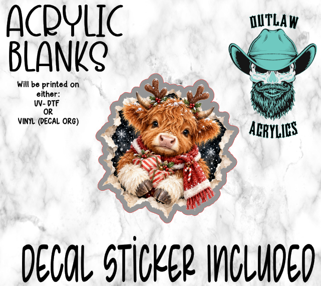 Peaking Highland Red Scarf Acrylic & Decal Set