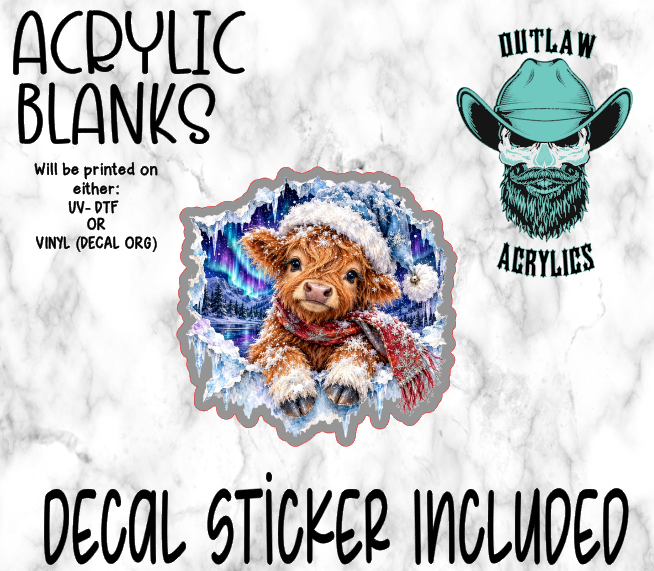 Peaking Highland Frozen Aurora Lights Acrylic & Decal Set