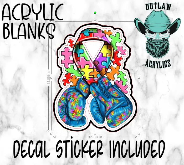 Austim Gloves Acrylic & Decal Set - Outlaw Acrylics