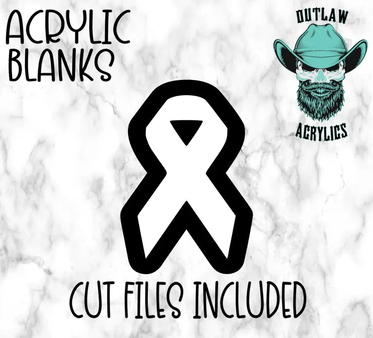Awareness Ribbon Badge Reel Acrylic - Outlaw Acrylics
