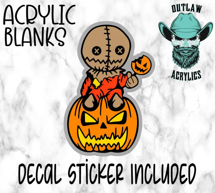 Baby Sam on Pumpkin Acrylic & Decal Set - Outlaw Acrylics