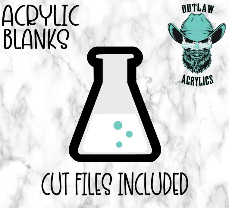 Beaker Badge Reel Acrylic - Outlaw Acrylics