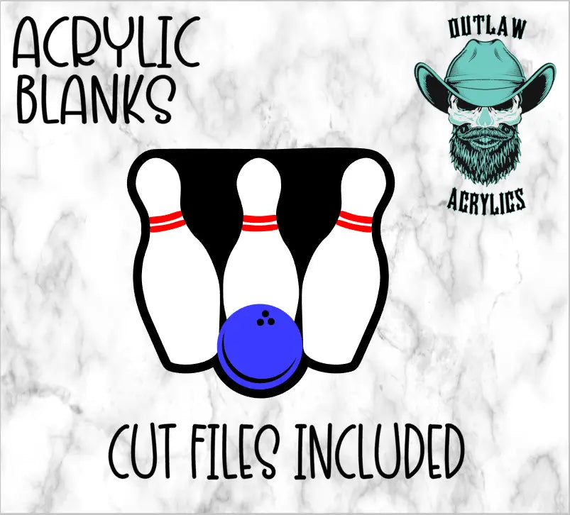 Bowling Badge Reel Acrylic - Outlaw Acrylics