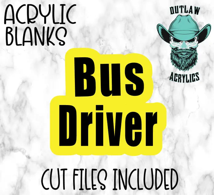 Bus Driver Style 1 Badge Reel Acrylic - Outlaw Acrylics
