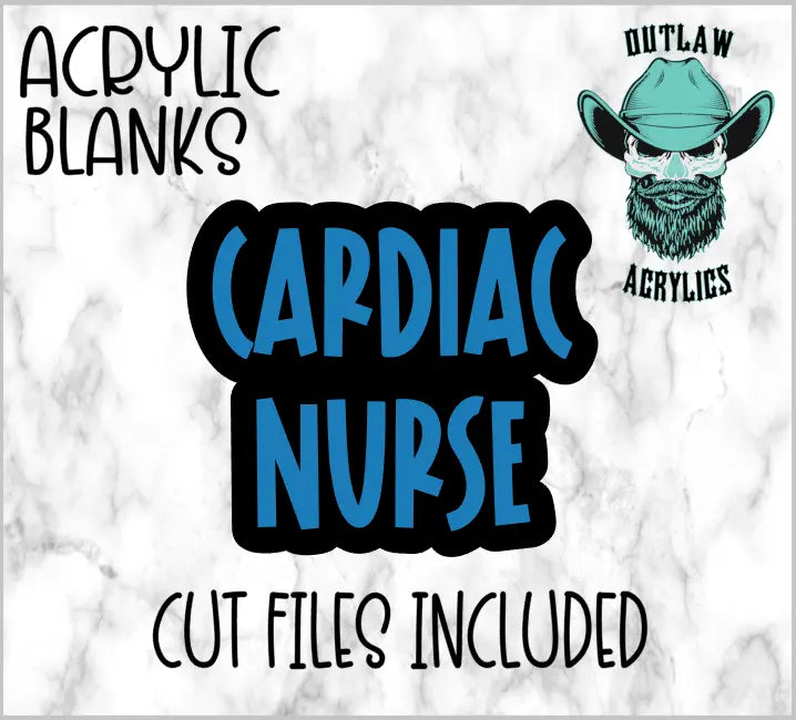 Cardiac Nurse Badge Reel Acrylic - Outlaw Acrylics
