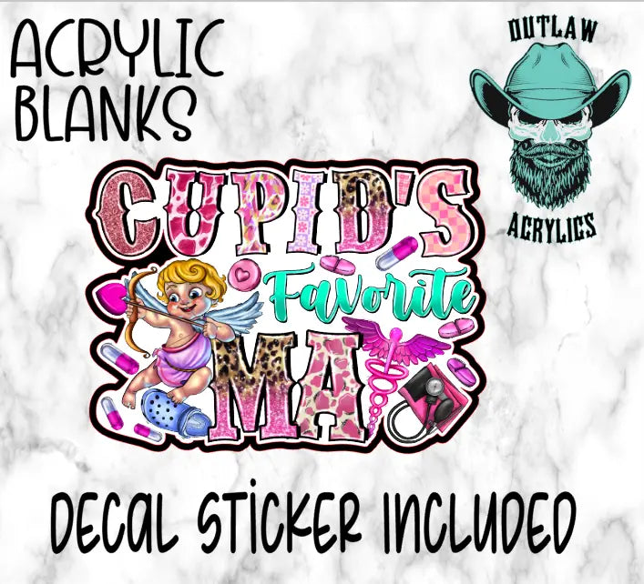 Cupids Favorite MA Acrylic & Decal Set - Outlaw Acrylics