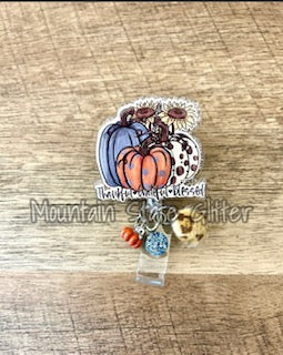 Pumpkin Greatful Thankful Sunflower Acrylic & Decal Set