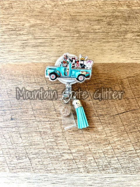 Antique Truck Farm Animals Acrylic & Decal Set