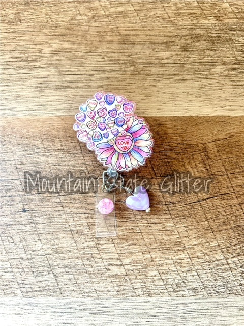 Sunflower Love Converstion Hearts Acrylic & Decal Set