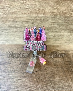 Crazy Pink Merry Christmas Acrylic & Decal Set